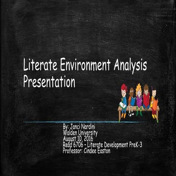 Literate environment analysis presentation