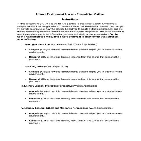 Literate environment analysis_presentation_outline1