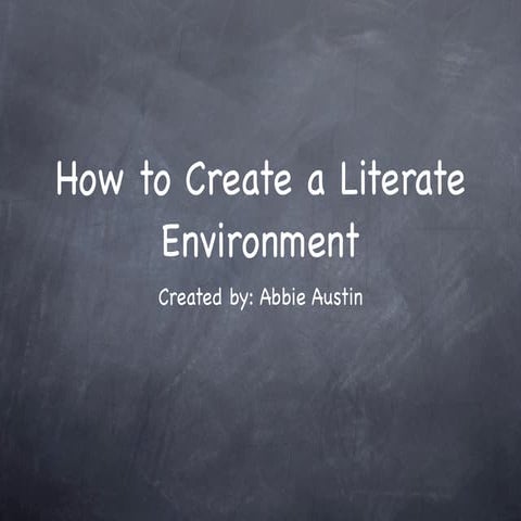 Literate environment presentation
