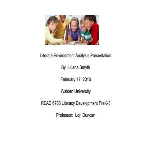 Literate Environment Analysis Presentation