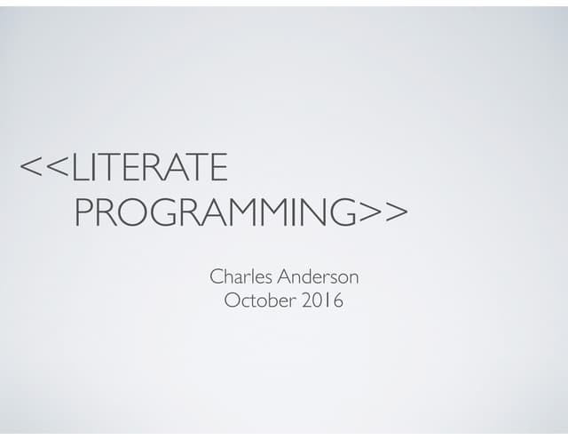 Literate Programming