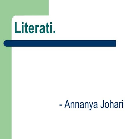 Literati, The Literature Quiz for Freshers