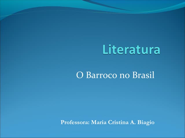 Literatura - Barroco