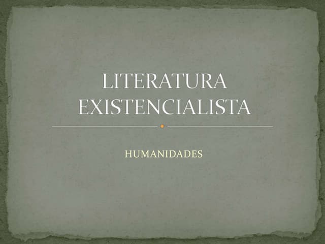 Literatura existencialista