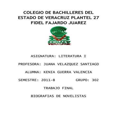 Biografias de escritores contemporaneos