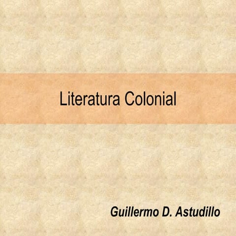 Literatura Colonial
