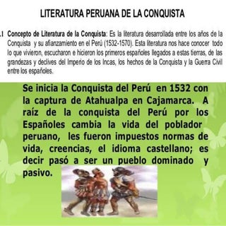 LITERATURA PERUANA DE LA CONQUISTA