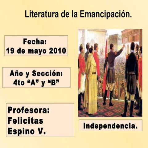 Literatura de la emancipación