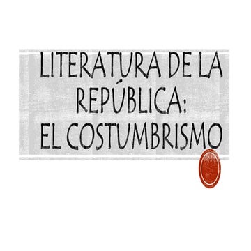 Literatura de la república 