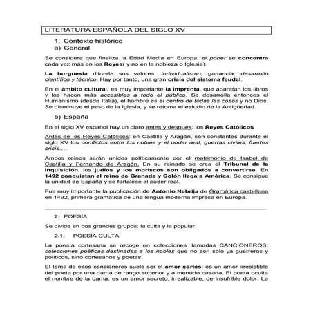 Literatura española del siglo xv