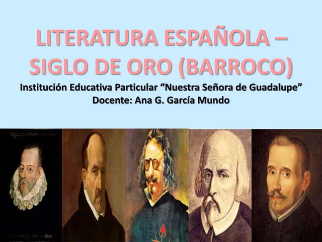 Literatura española – el siglo de oro
