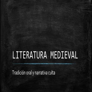 Literatura Medieval ESO y Bachillerato