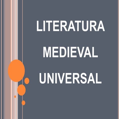 Literatura medieval universal .ppt