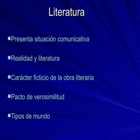 Literatura, mundos posibles 