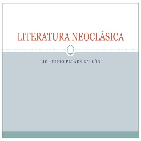 Literatura neoclásica