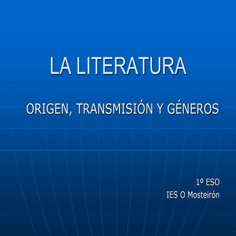 Literatura origen géneros_2