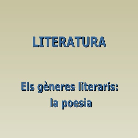 Literatura poesia