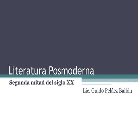 Literatura posmoderna