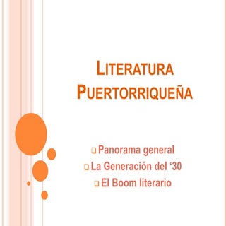 Literatura puertorriqueña