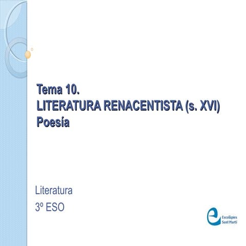 Literatura renacentista   prosa