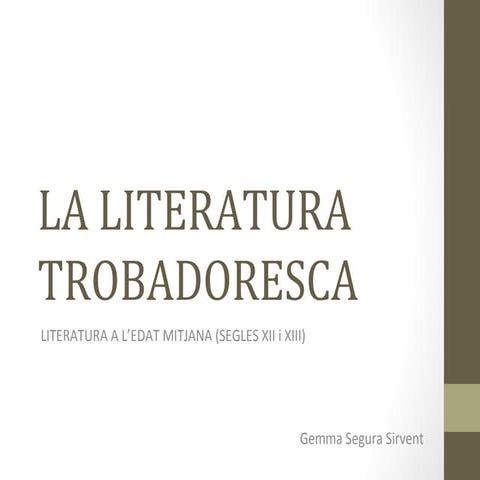 Literatura trobadoresca