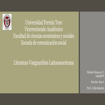 Literatura vanguardista latinoamericana