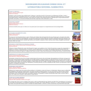 Novidades en galego na biblioteca X...