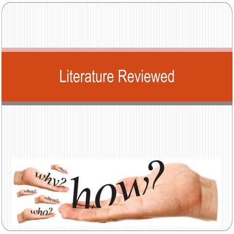 Literature Reviewed