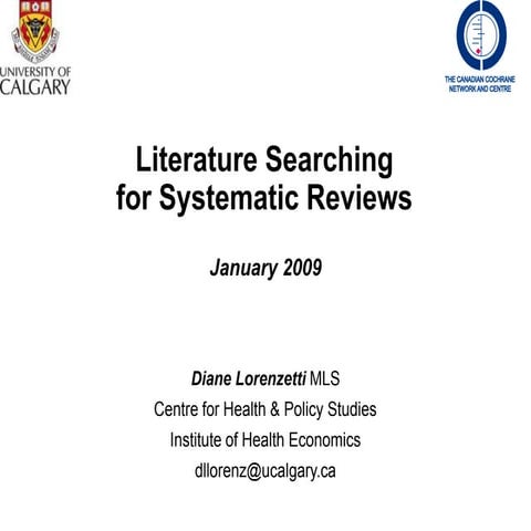 Literature Searching January 2009 | PDF | Search | Internet