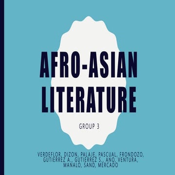 Afro-Asian Literature
