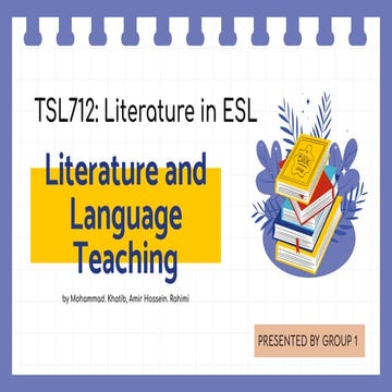 LITERATURE AND LANGUAGE TEACHING | PDF