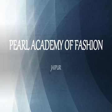 PEARL ACADEMY OF FASHION