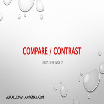 Literature compare contrast | PPSX