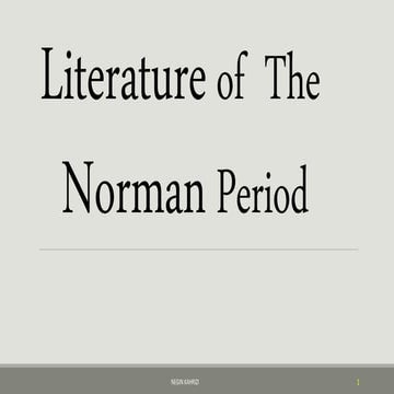 Literature of  the norman period