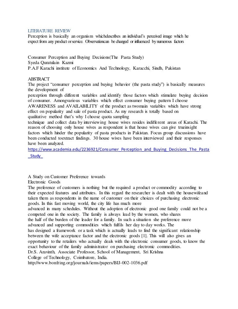 Literature review