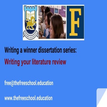 How to write a dissertation literature review chapter