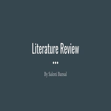 Literature review