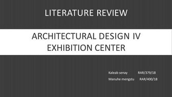 Literature review exhibtion center