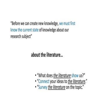 How to make a literature review of papers