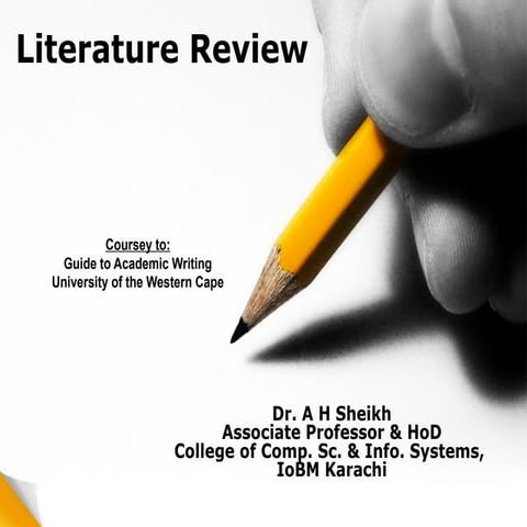 Literature Review postgraduate slides for scholars