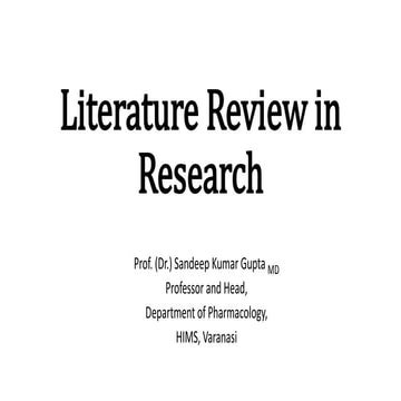 Literature Review in Research