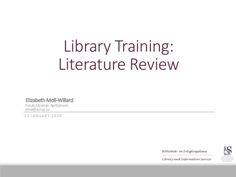 Literature review template image