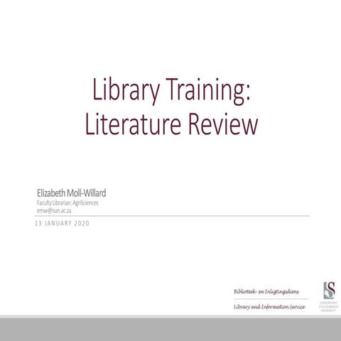 Accounting Honours, Literature review 2020