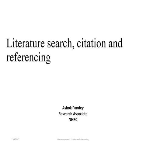 Literature review in Research