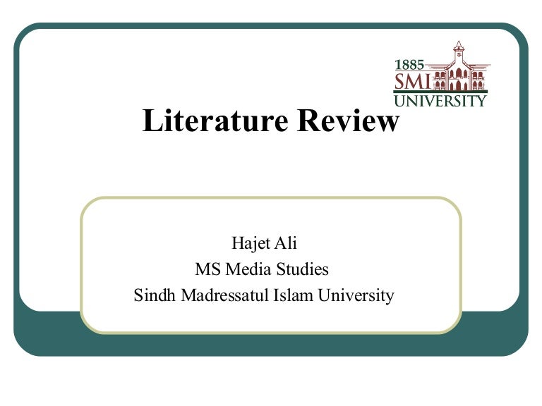 How to show literature review in ppt image