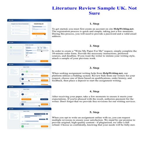 Literature Review Sample UK. Not Sure. Online assignment writing service.