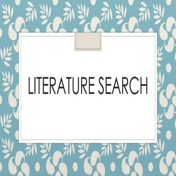 literature search.pptx for chpe or mhpe students