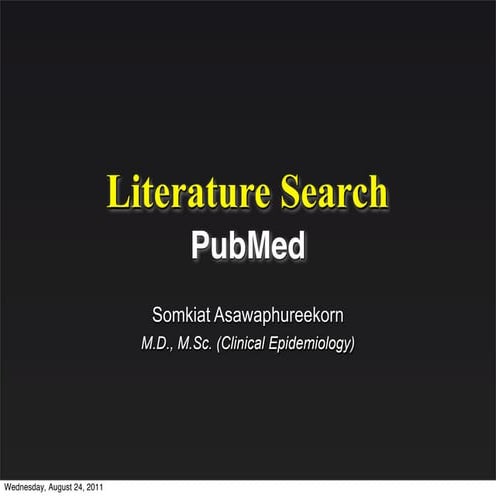 Literature Search - PubMed