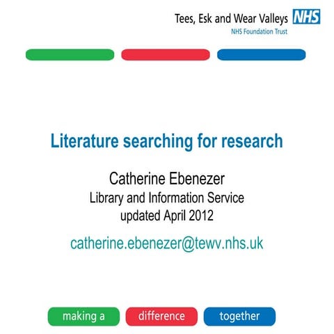 Literature searching for research
