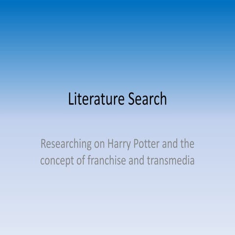 Literature Search Presentation | PPTX